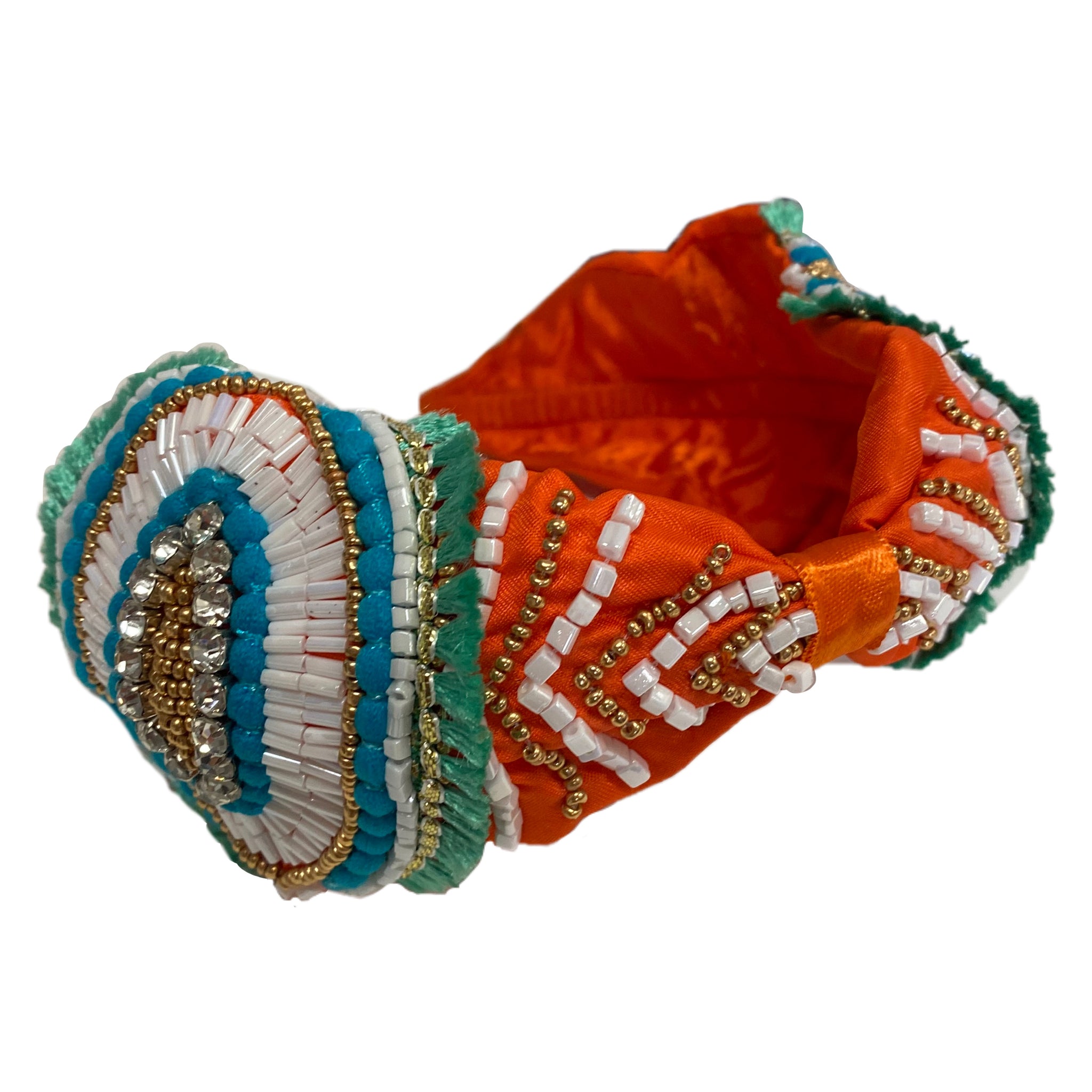 Beaded Headband - Orange